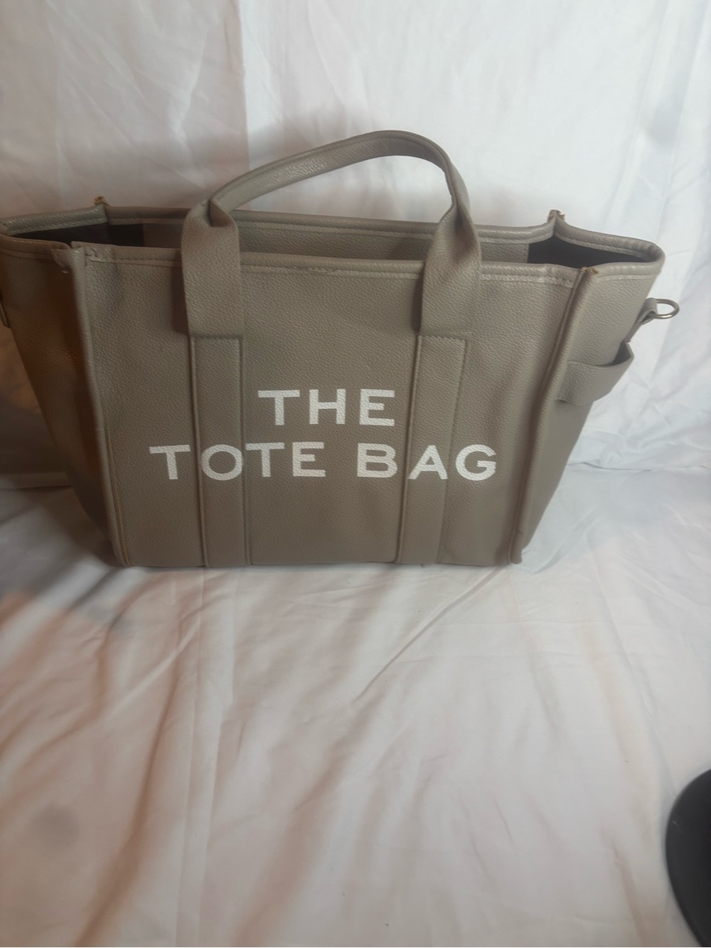 The Tote Bag Taupe Leather Tote for Men